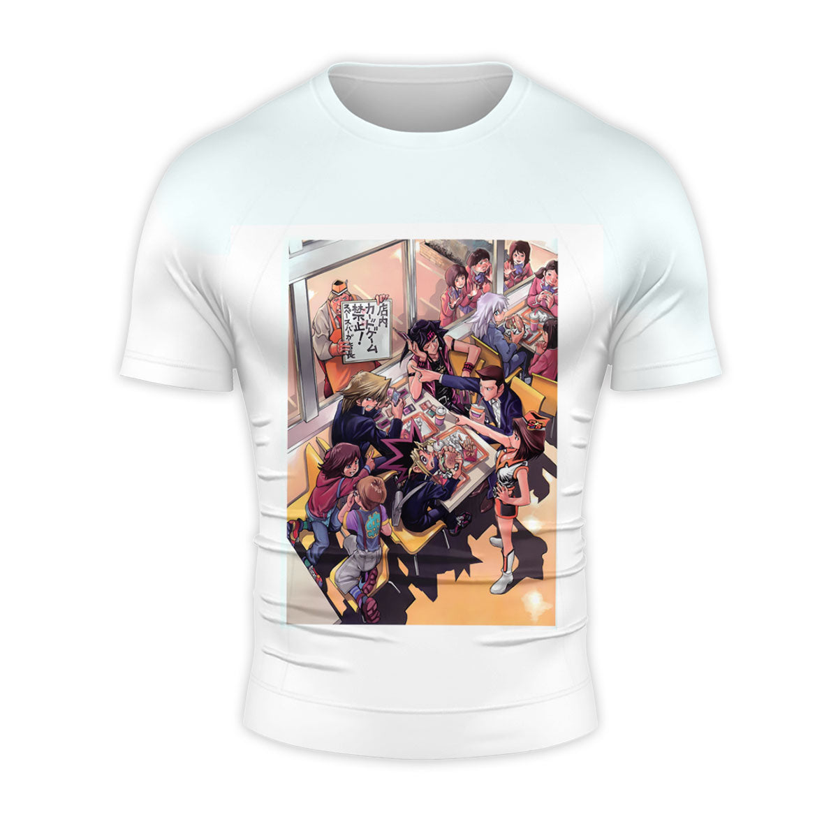 Yugioh Yugi Muto Enjoying Vibrant Colorful Meal Anime Apparel