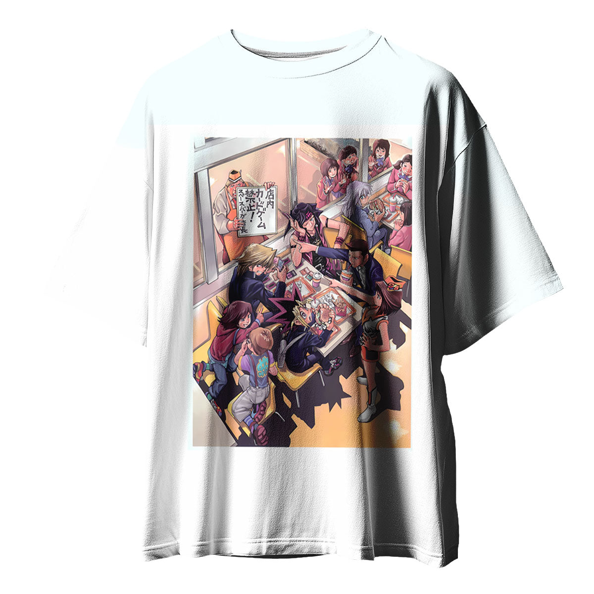 Yugioh Yugi Muto Enjoying Vibrant Colorful Meal Anime Apparel