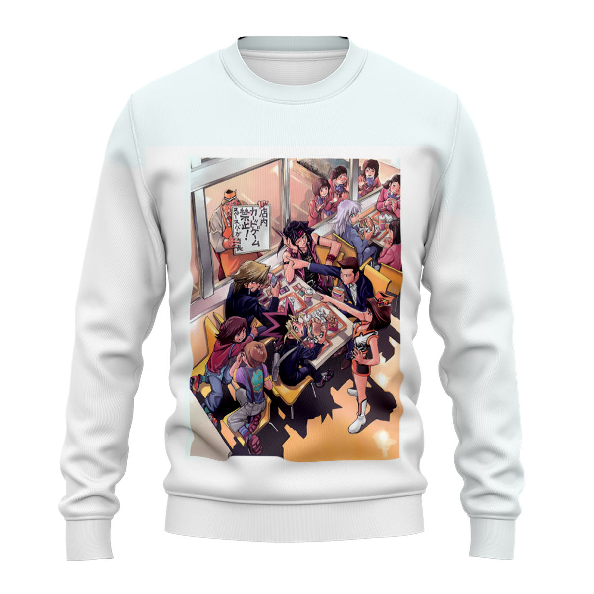 Yugioh Yugi Muto Enjoying Vibrant Colorful Meal Anime Apparel