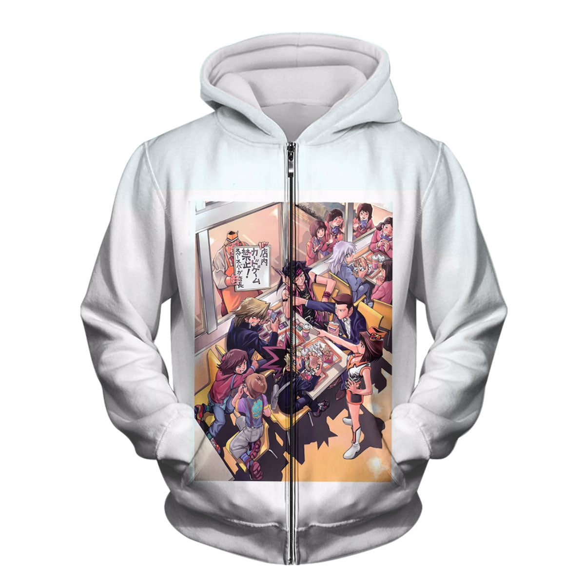 Yugioh Yugi Muto Enjoying Vibrant Colorful Meal Anime Apparel