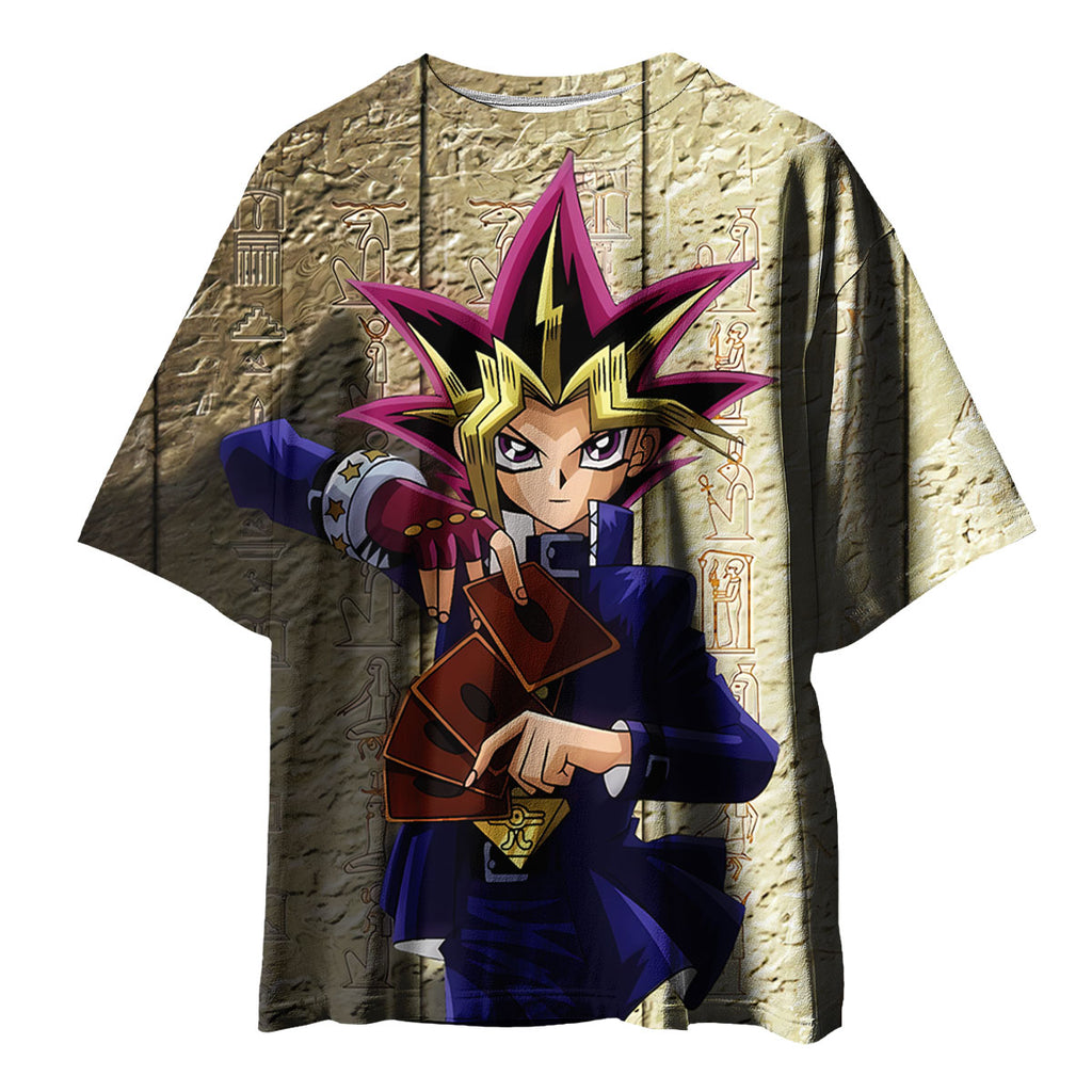 Yugioh Yugi Muto Holding A Game Card Anime Apparel