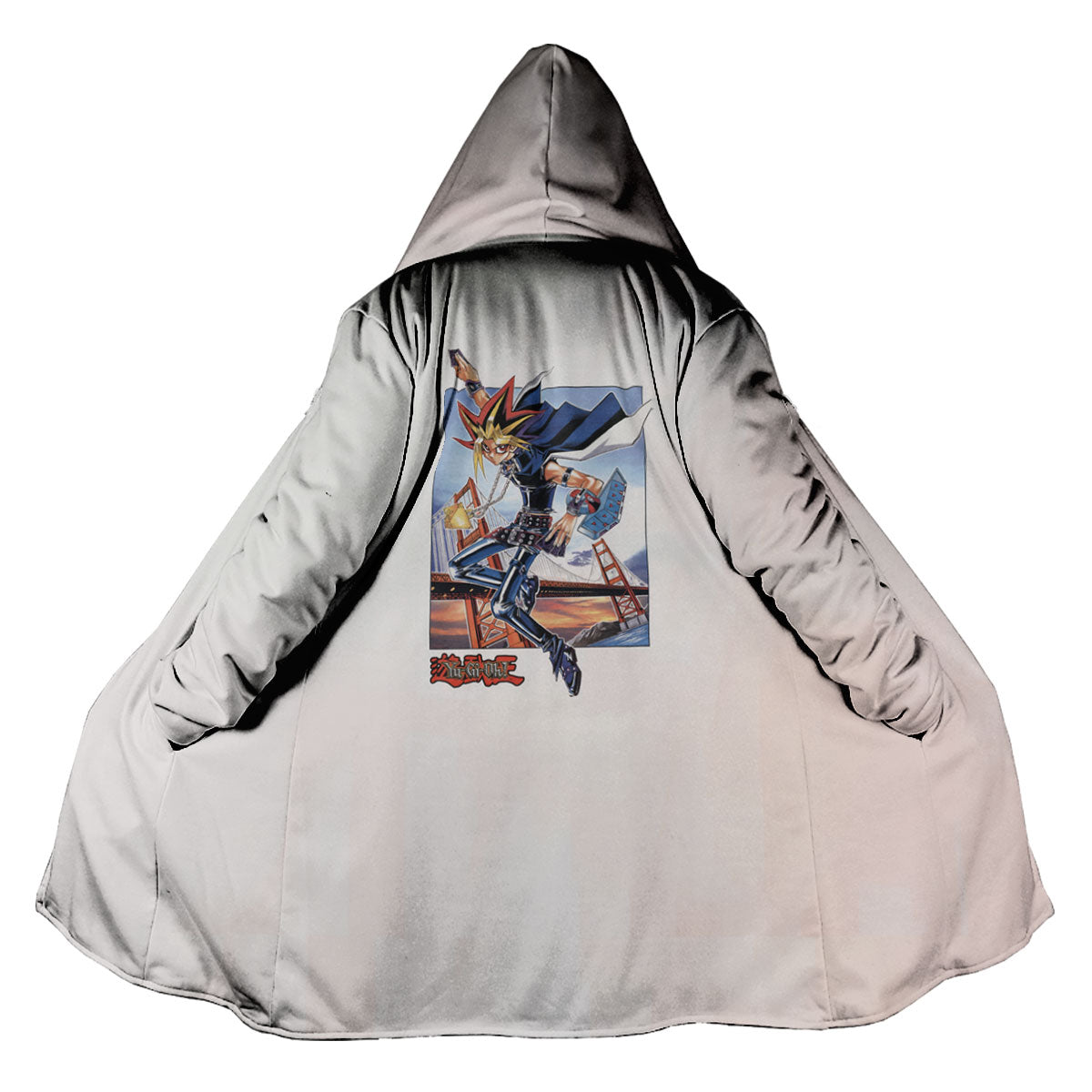 Yugioh Yugi Muto Holding Blue Card Classic Cover Pose Anime Apparel