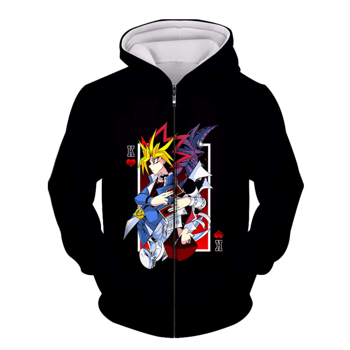 Yugioh Yugi Muto Holding King Of Red Cards Anime Apparel