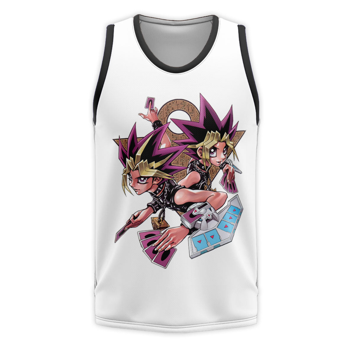 Yugioh Yugi Muto Holding Purple Card In Duel Anime Apparel