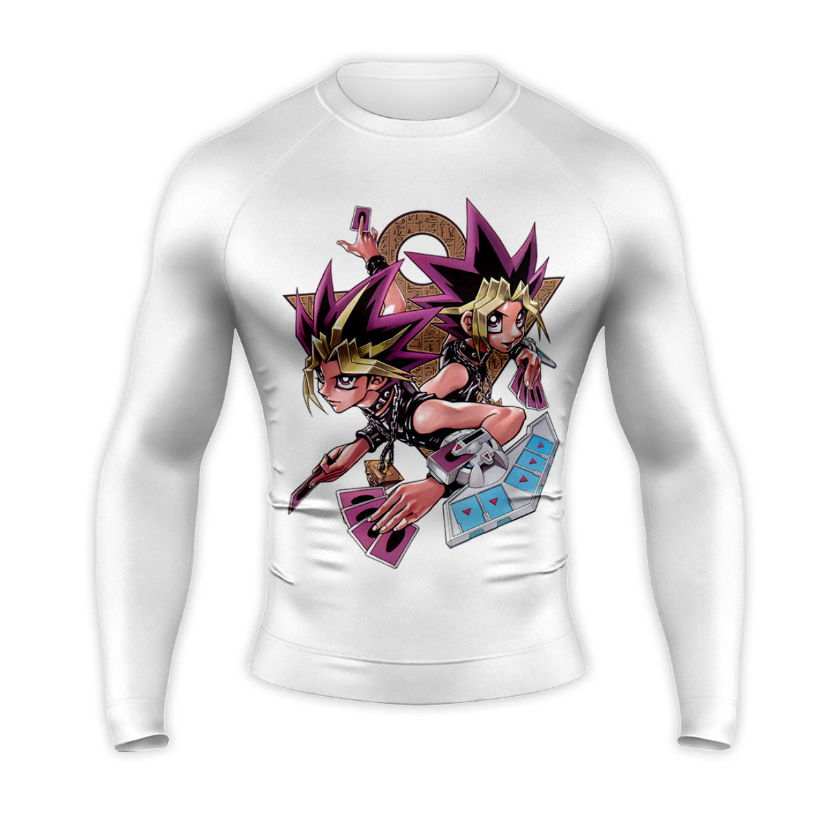 Yugioh Yugi Muto Holding Purple Card In Duel Anime Apparel
