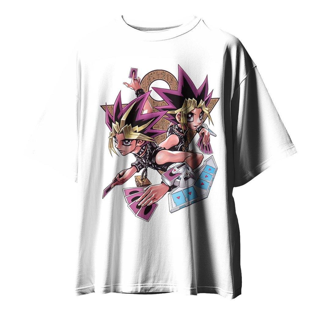 Yugioh Yugi Muto Holding Purple Card In Duel Anime Apparel