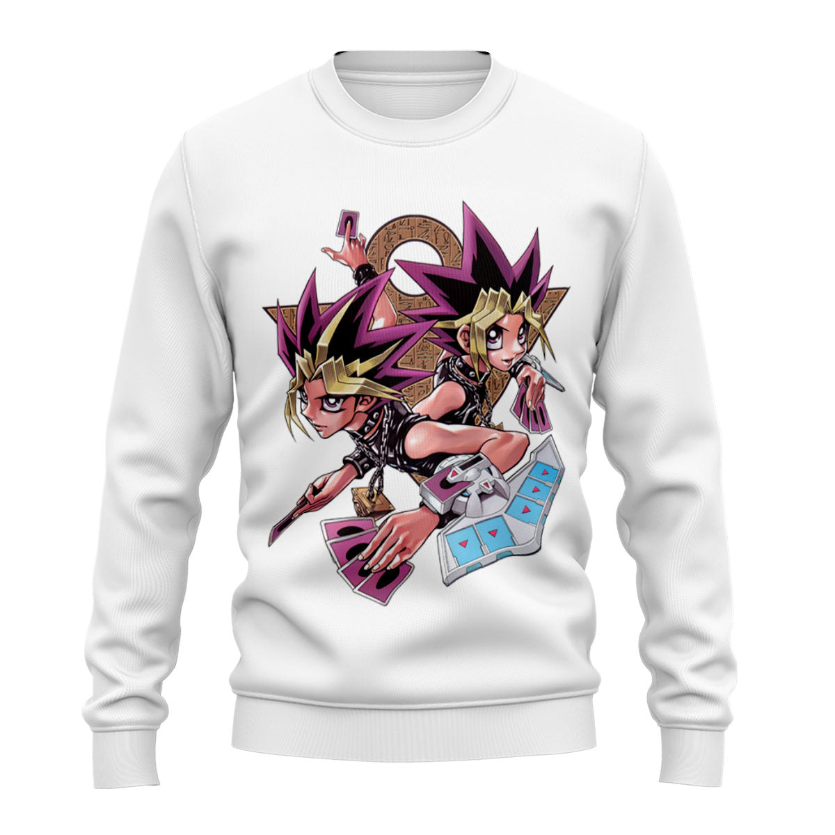 Yugioh Yugi Muto Holding Purple Card In Duel Anime Apparel