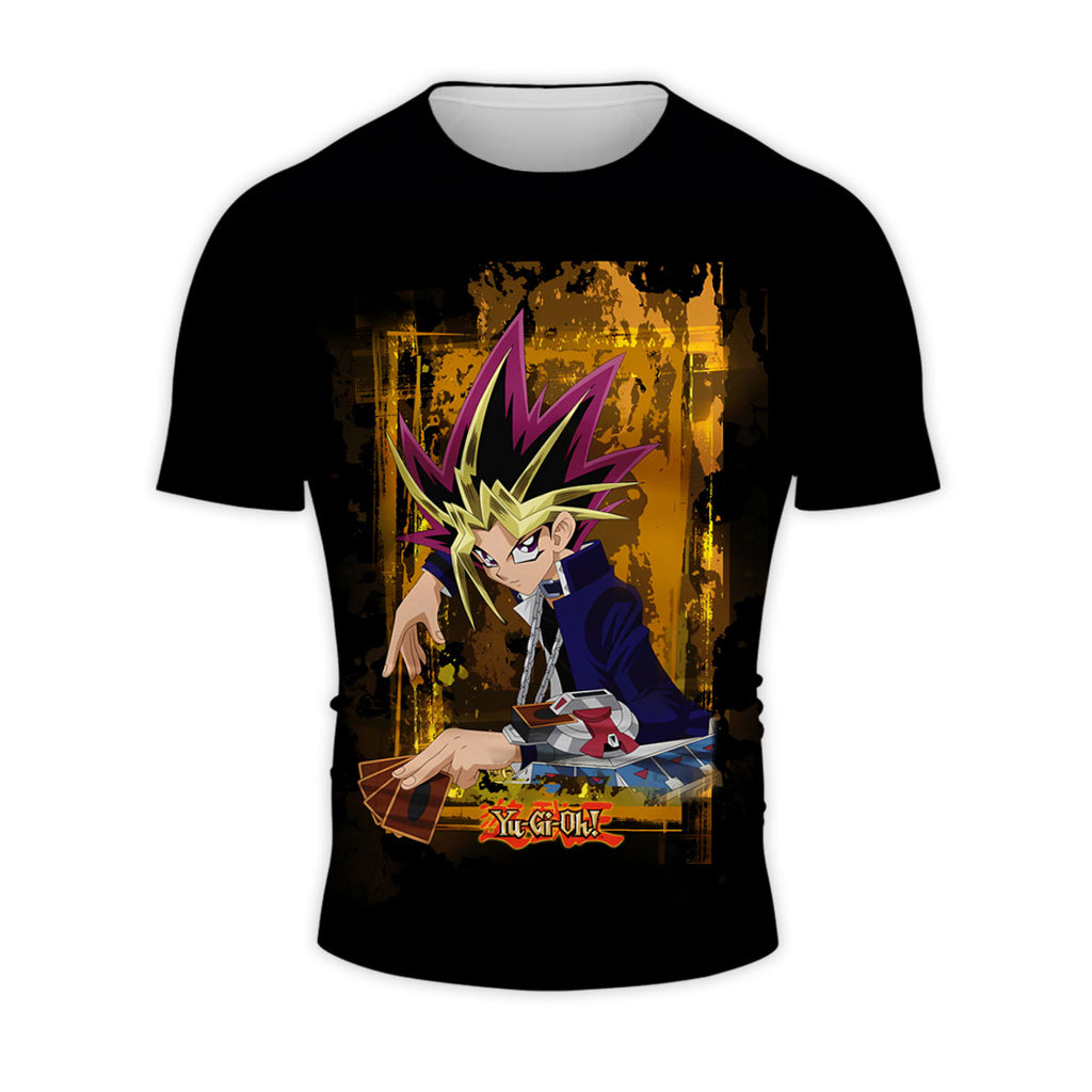Yugioh Yugi Muto Holding Yellow Card Anime Apparel