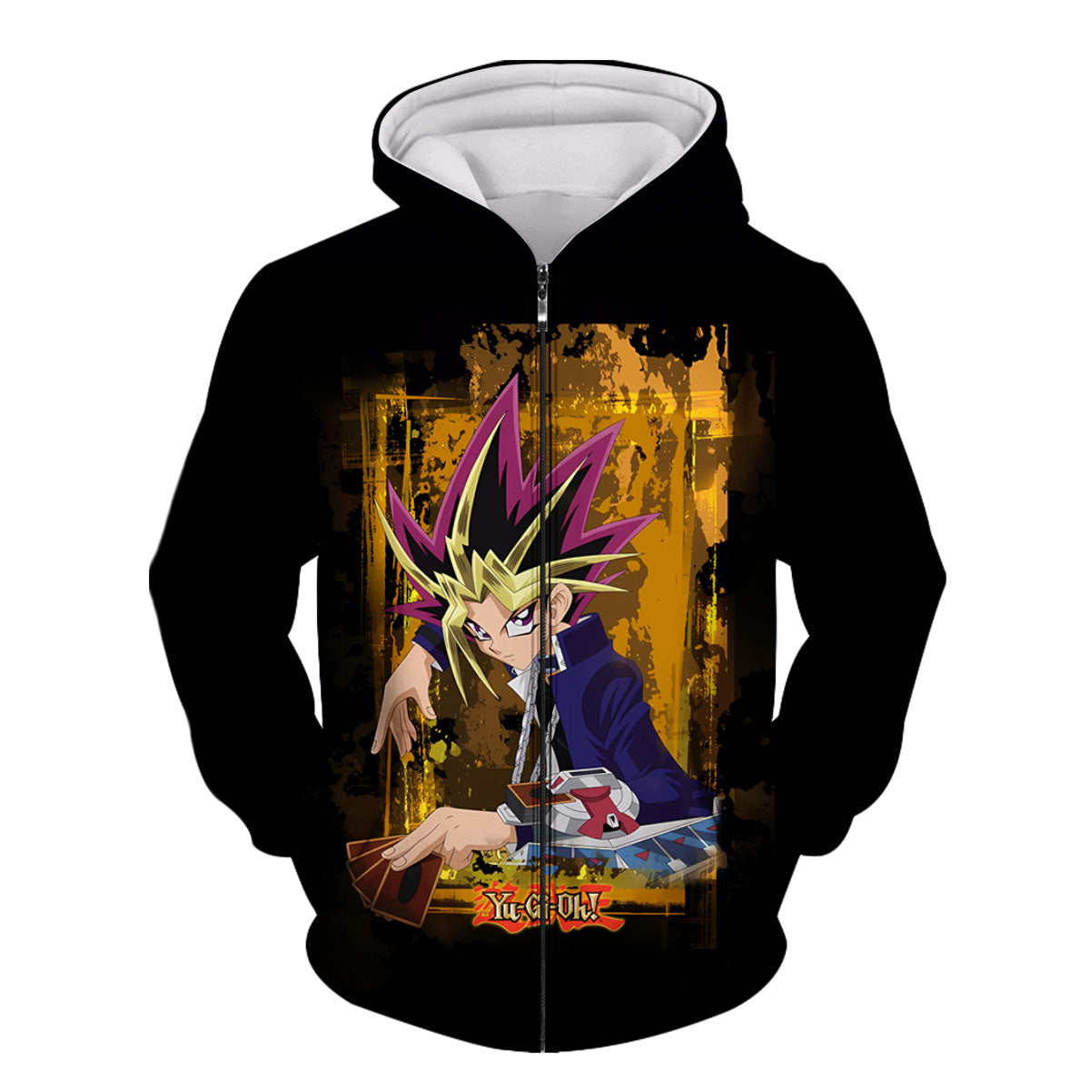 Yugioh Yugi Muto Holding Yellow Card Anime Apparel