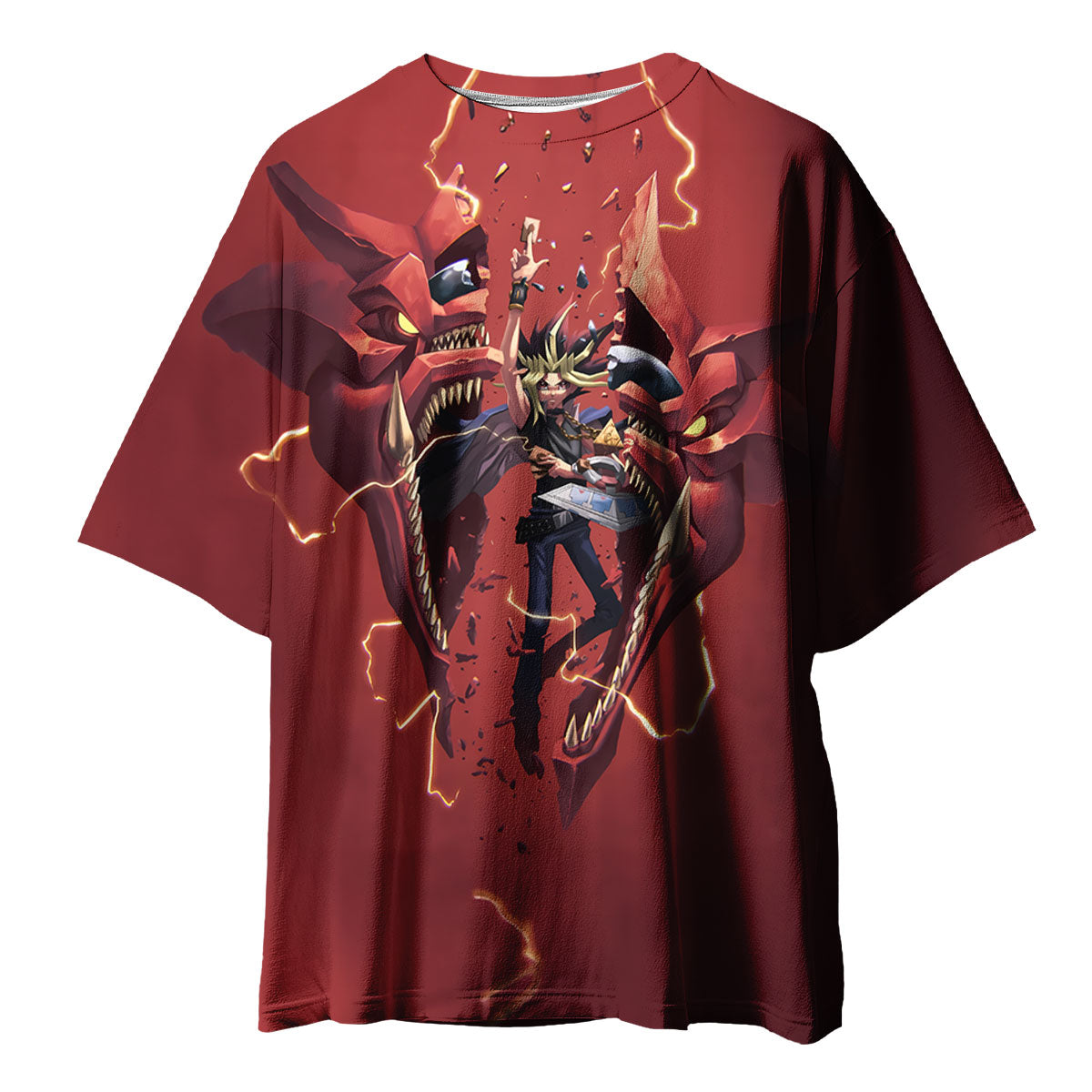 Yugioh Yugi Muto With Cracked Slifer The Sky Dragon Anime Apparel