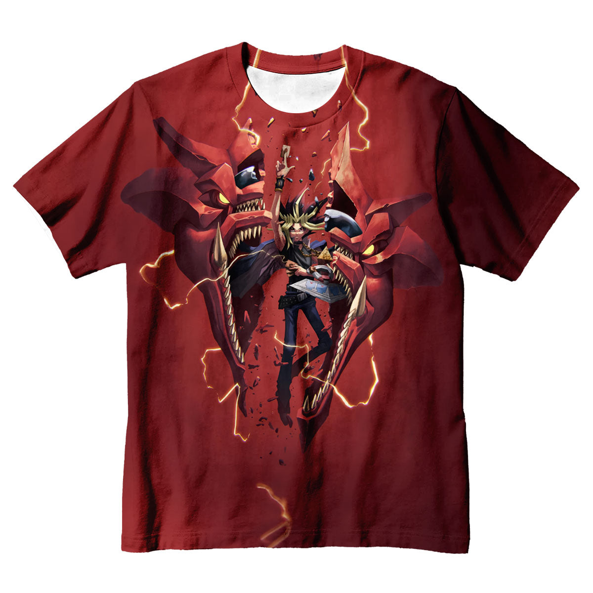 Yugioh Yugi Muto With Cracked Slifer The Sky Dragon Anime Apparel