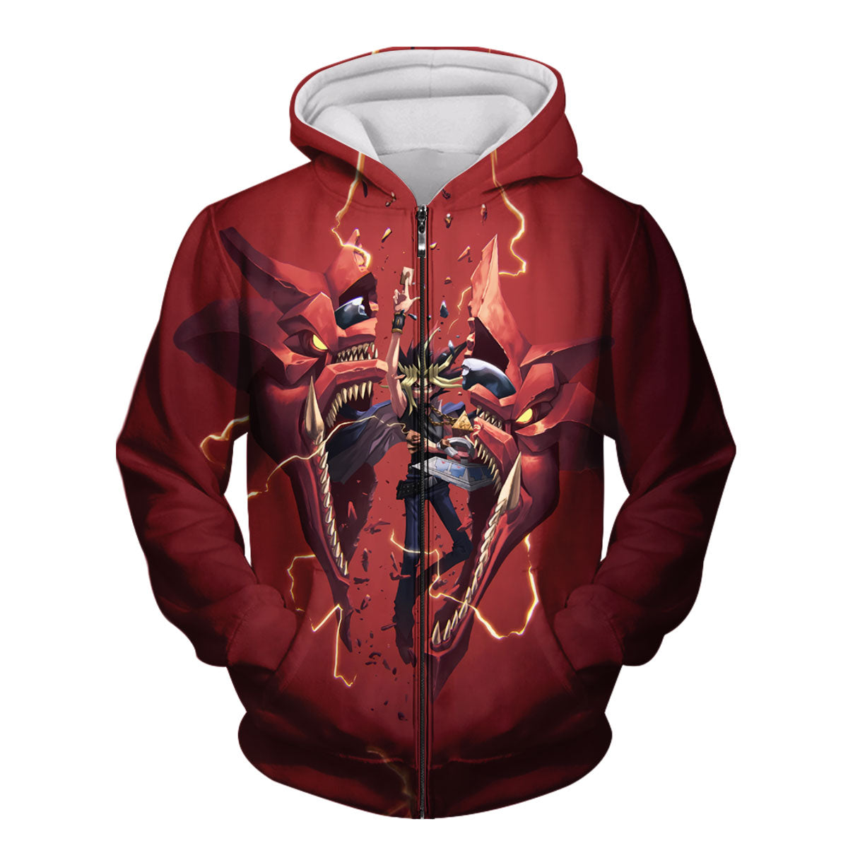 Yugioh Yugi Muto With Cracked Slifer The Sky Dragon Anime Apparel