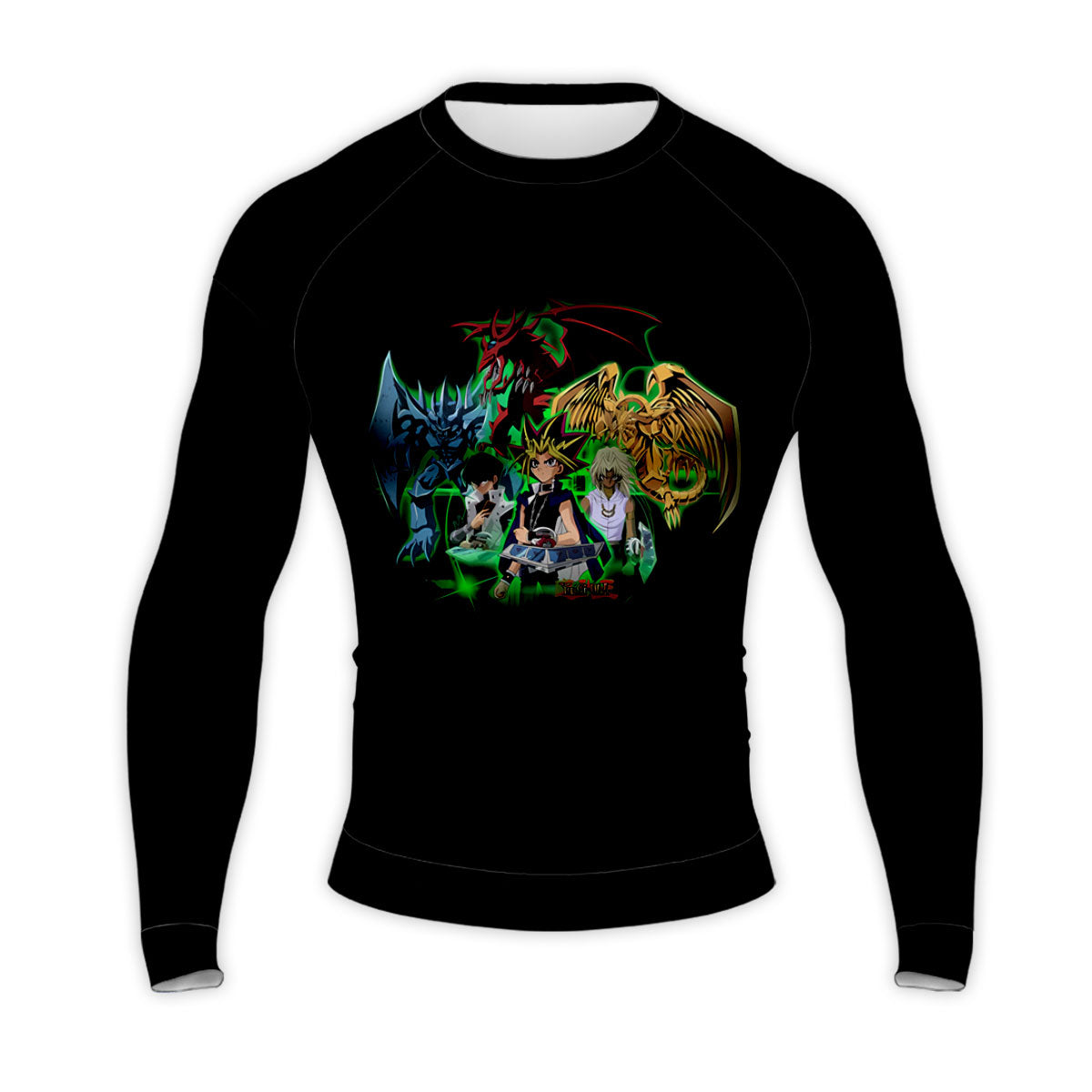 Yugioh Yugi Muto With Green Monster In Duel Stance Anime Apparel