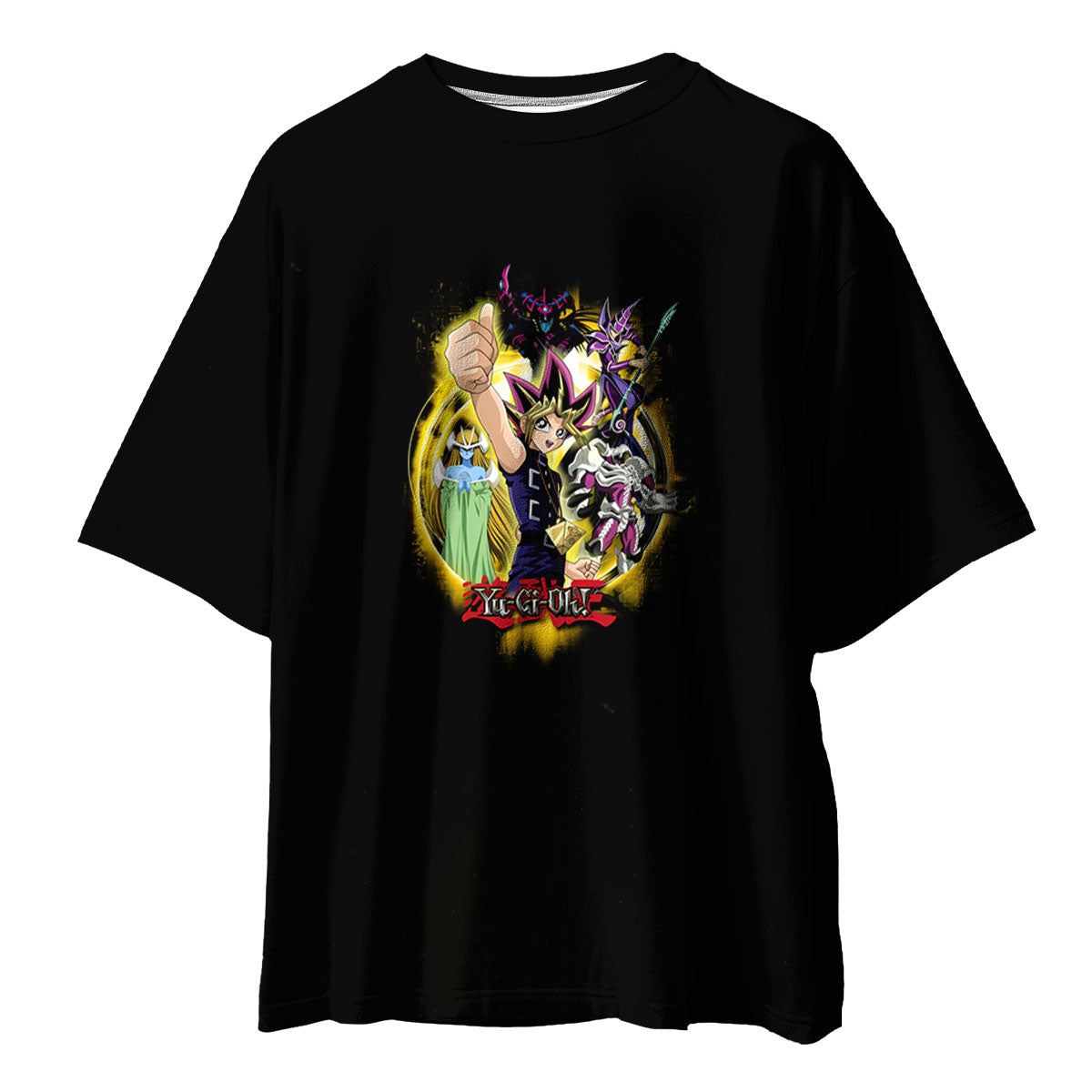 Yugioh Yugi Muto With Yellow Monster In Battle Anime Apparel