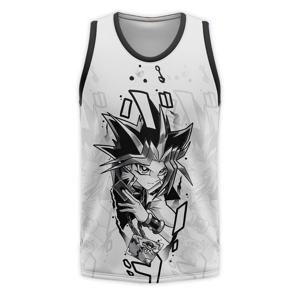 Yugioh Yugi Mutou Black And White Monochrome Art Anime Apparel