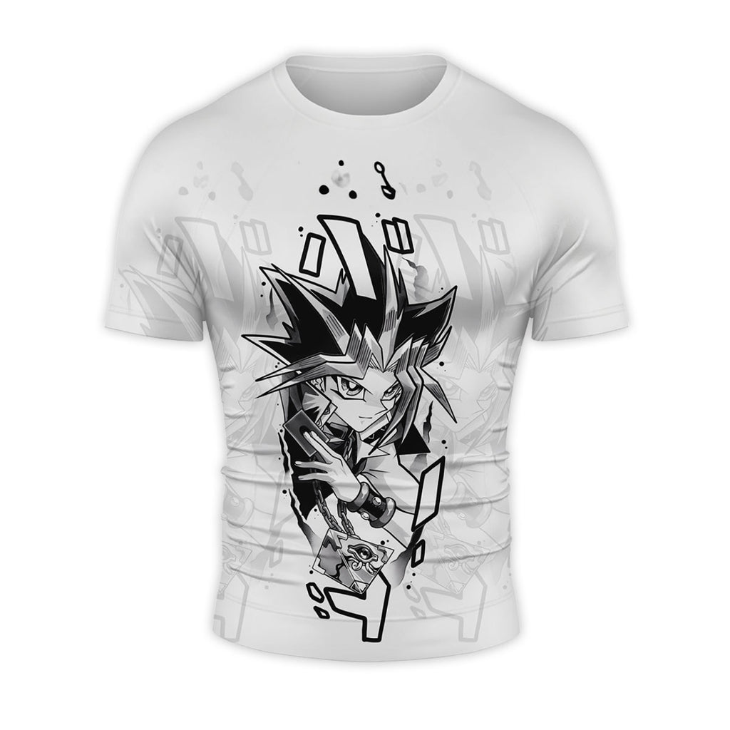 Yugioh Yugi Mutou Black And White Monochrome Art Anime Apparel