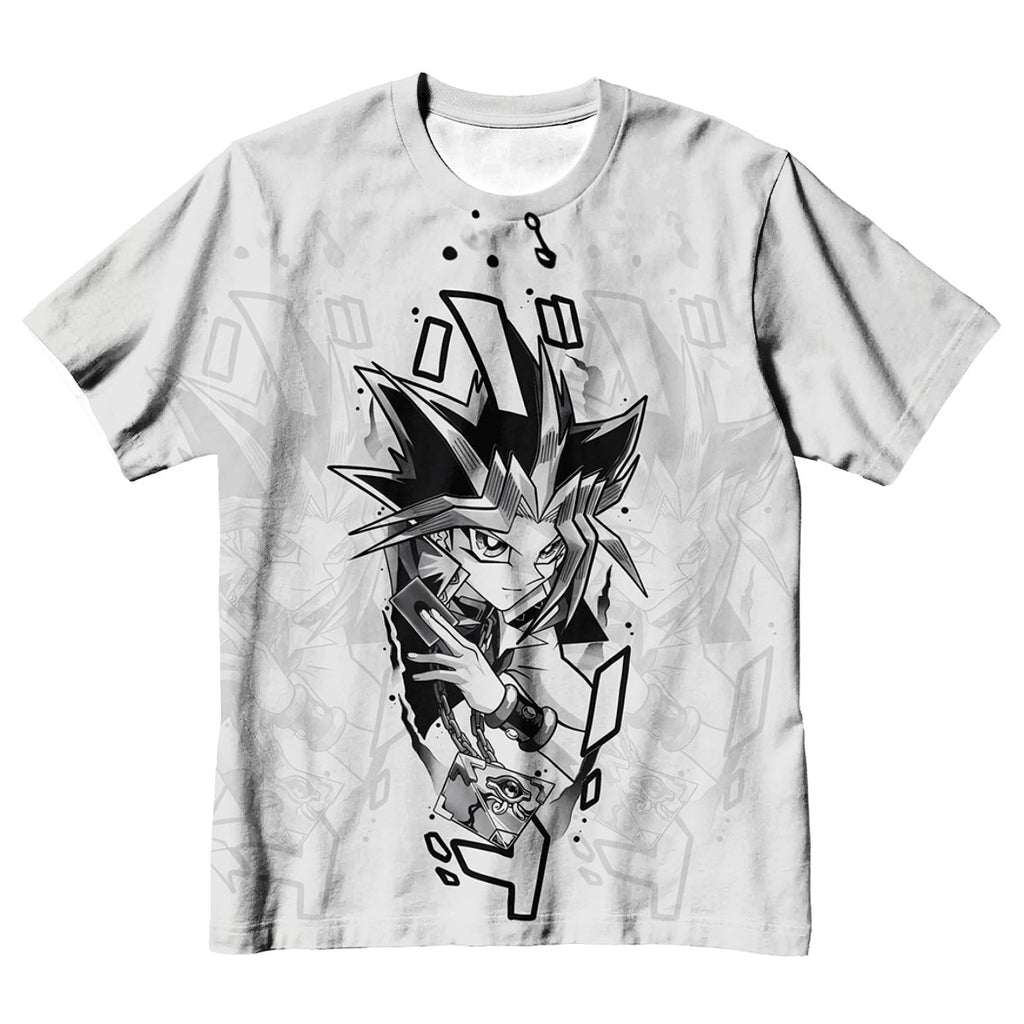 Yugioh Yugi Mutou Black And White Monochrome Art Anime Apparel