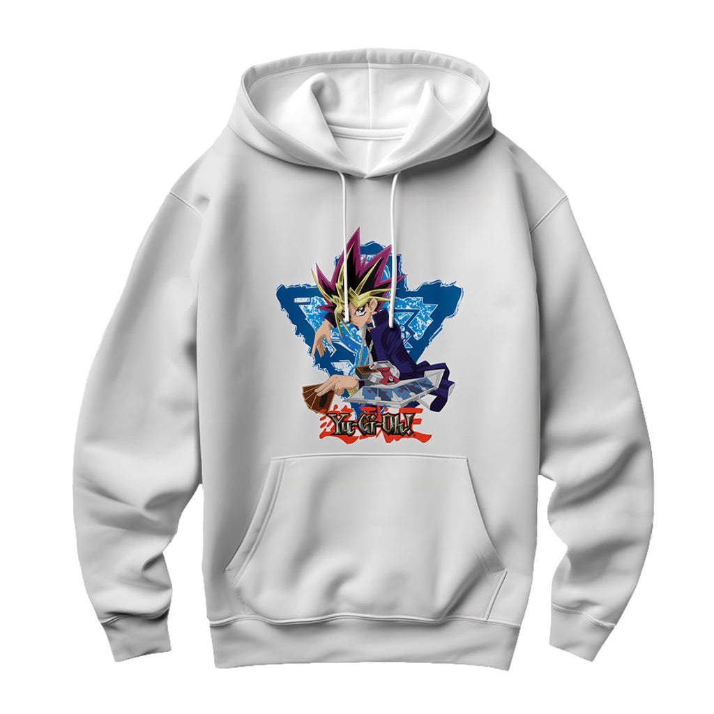 Yugioh Yugi Mutou Holding Blue Card In Duel Anime Apparel