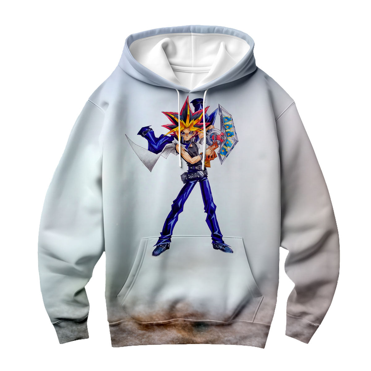 Yugioh Yugi Mutou Holding Blue Duel Disk Yugioh Anime Apparel
