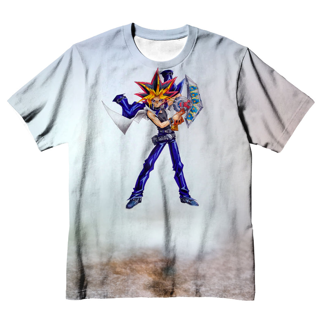 Yugioh Yugi Mutou Holding Blue Duel Disk Yugioh Anime Apparel
