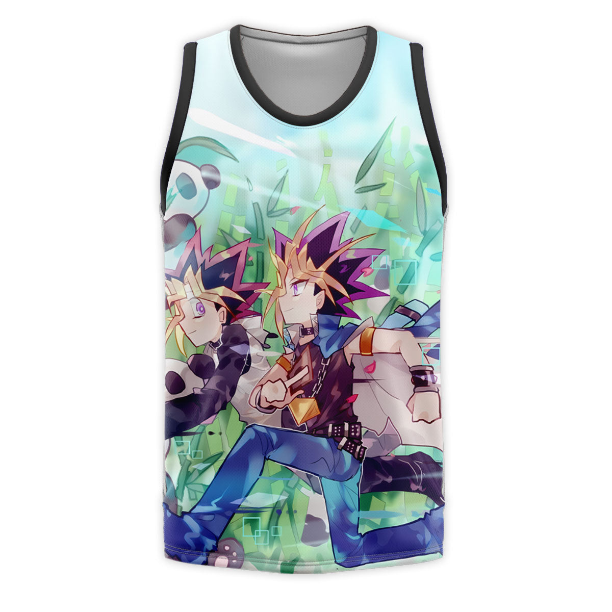 Yugioh Yugi Mutou Running With Green Panda Yugioh Anime Apparel