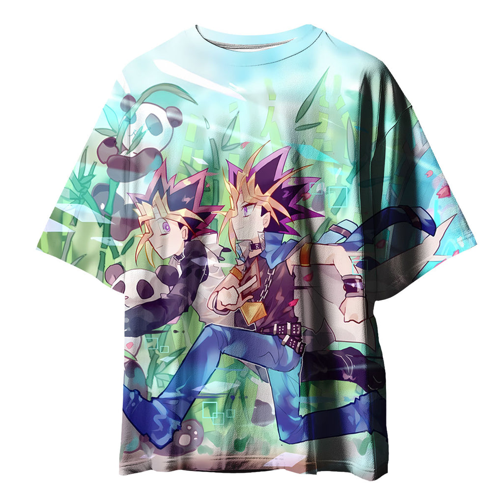 Yugioh Yugi Mutou Running With Green Panda Yugioh Anime Apparel