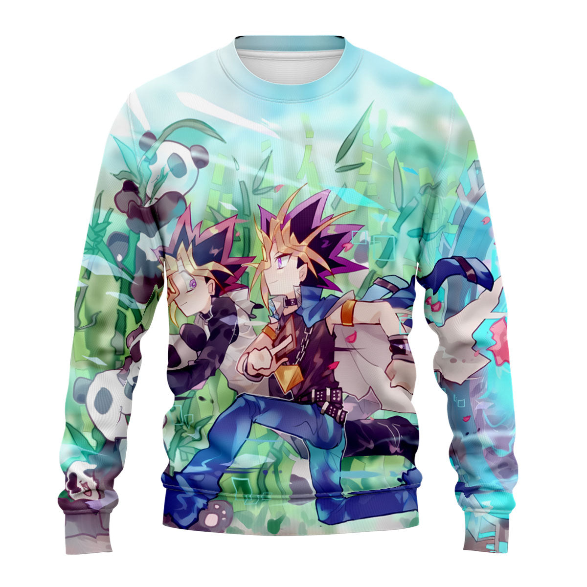 Yugioh Yugi Mutou Running With Green Panda Yugioh Anime Apparel