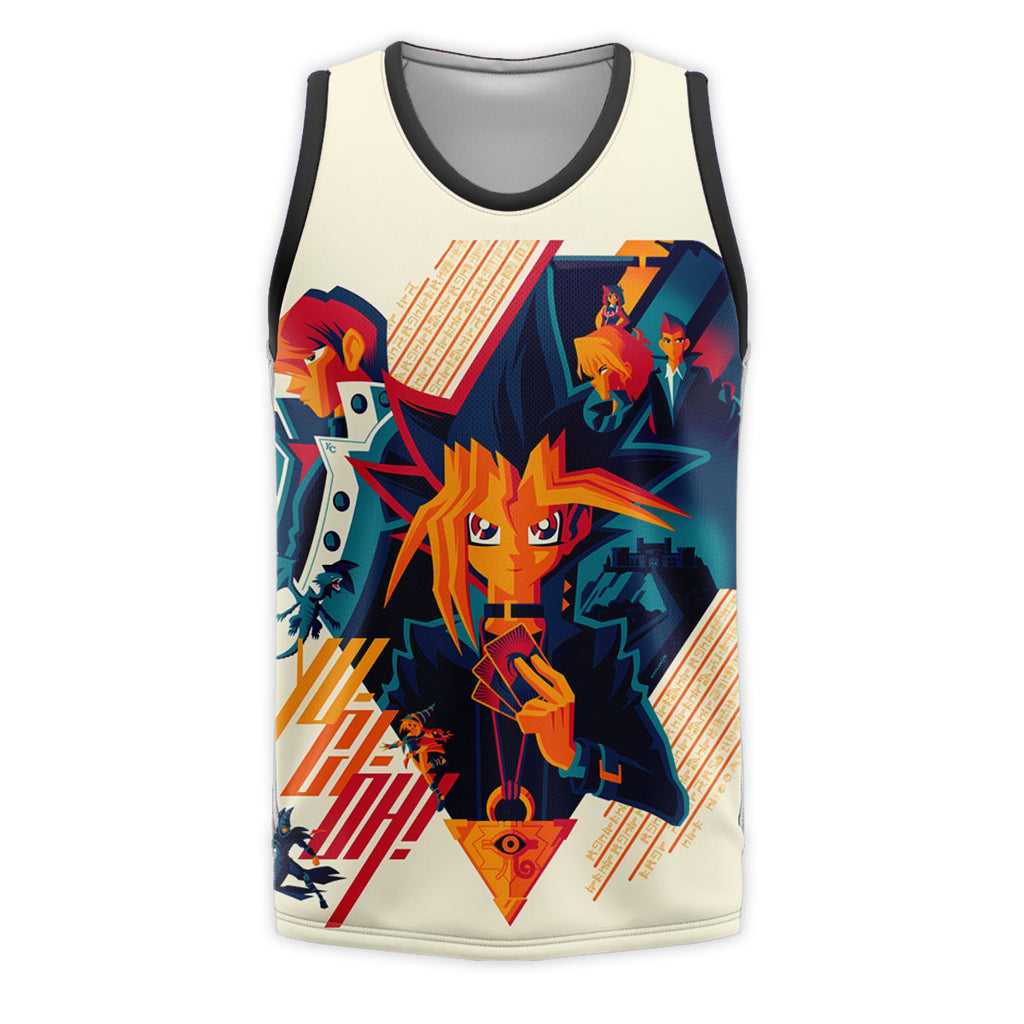 Yugioh Yugi Mutou Stylized Orange Illustration Artwork Anime Apparel