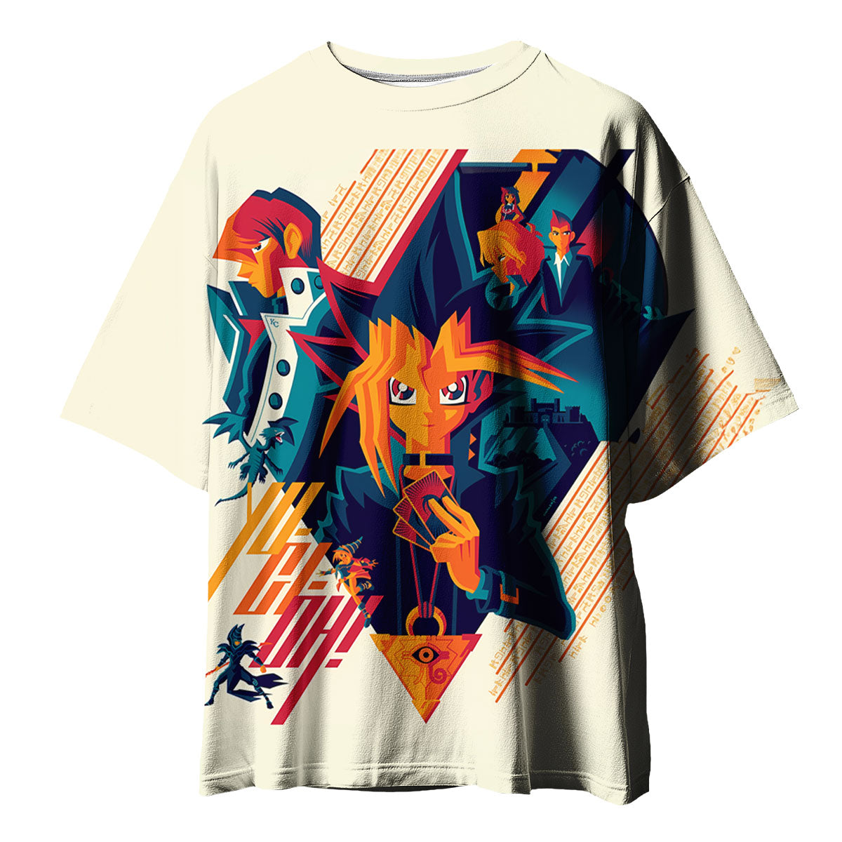 Yugioh Yugi Mutou Stylized Orange Illustration Artwork Anime Apparel
