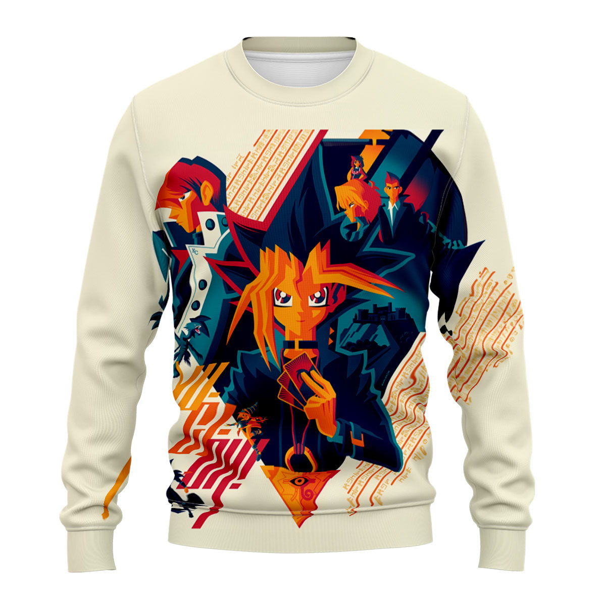 Yugioh Yugi Mutou Stylized Orange Illustration Artwork Anime Apparel