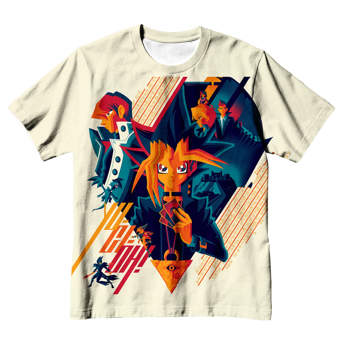Yugioh Yugi Mutou Stylized Orange Illustration Artwork Anime Apparel