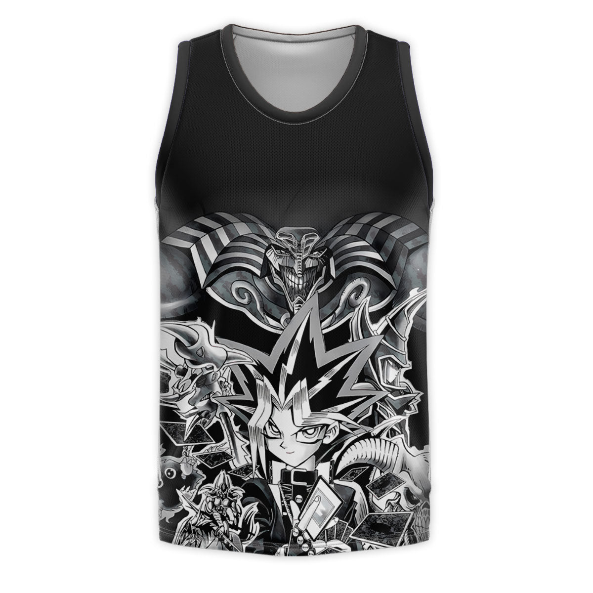 Yugioh Yugi Mutou Surrounded By Black White Monsters Yugioh Anime Apparel