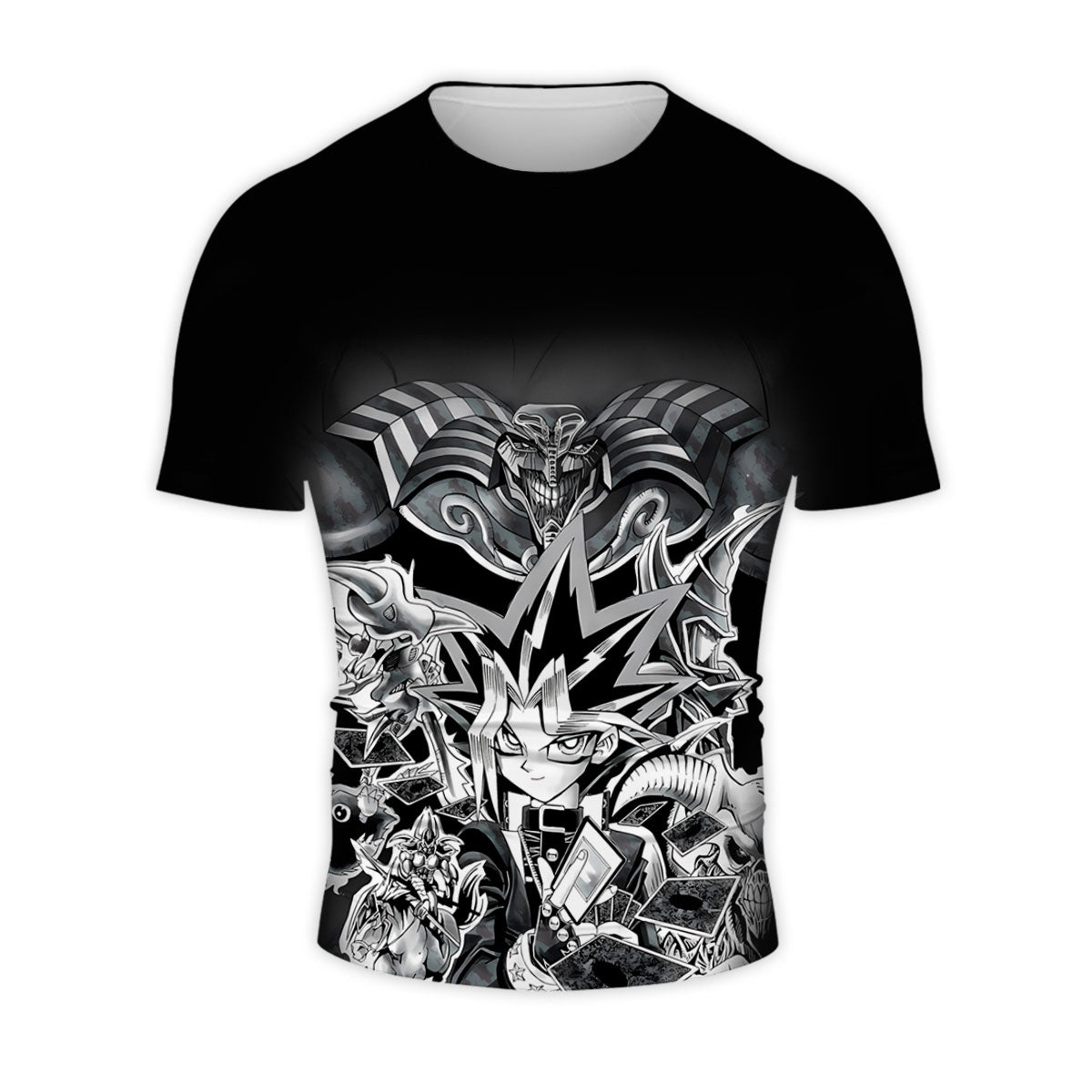 Yugioh Yugi Mutou Surrounded By Black White Monsters Yugioh Anime Apparel