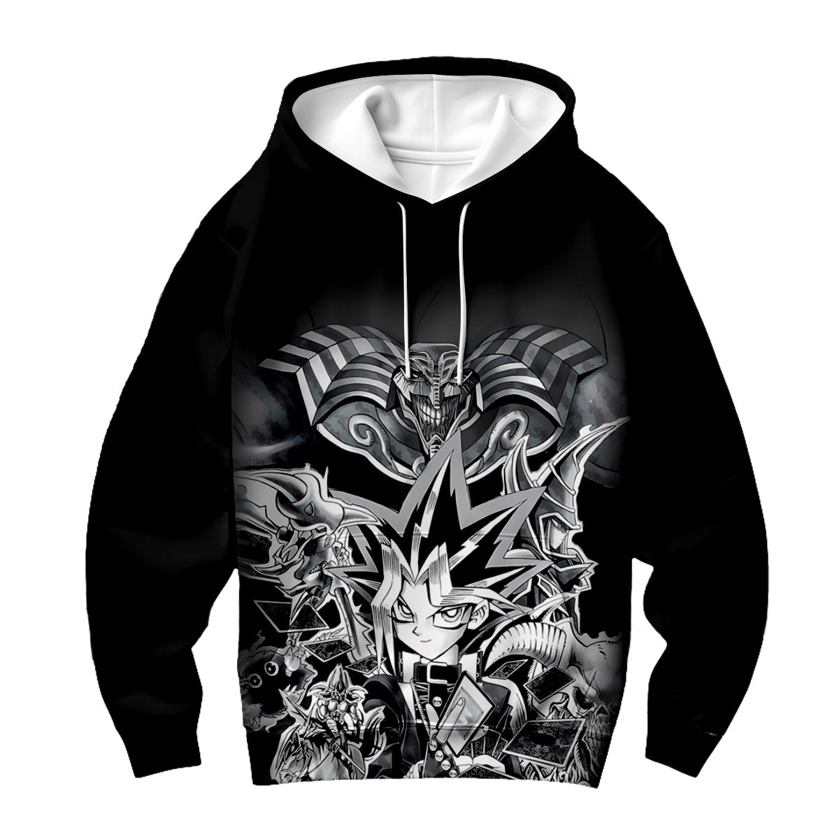 Yugioh Yugi Mutou Surrounded By Black White Monsters Yugioh Anime Apparel