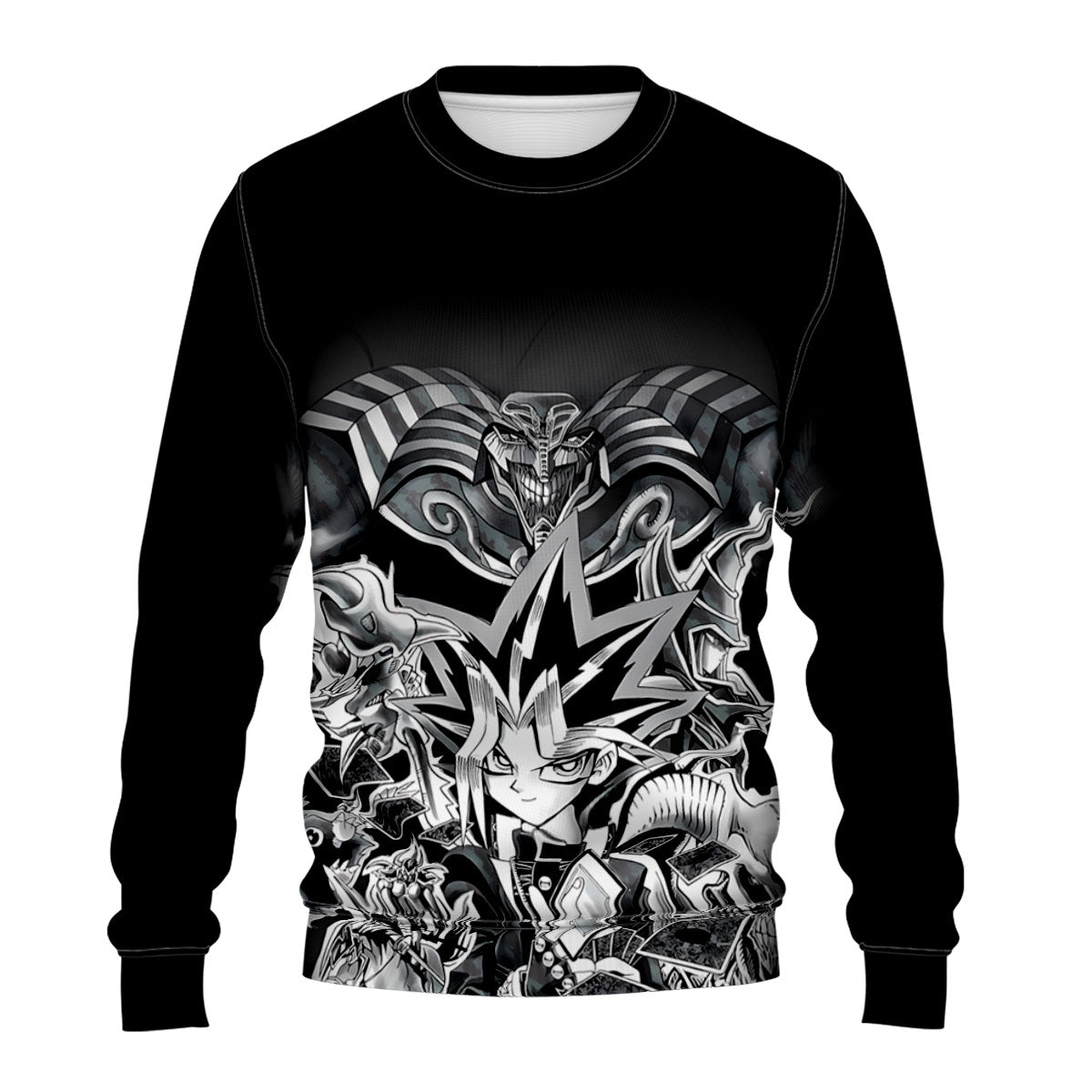 Yugioh Yugi Mutou Surrounded By Black White Monsters Yugioh Anime Apparel
