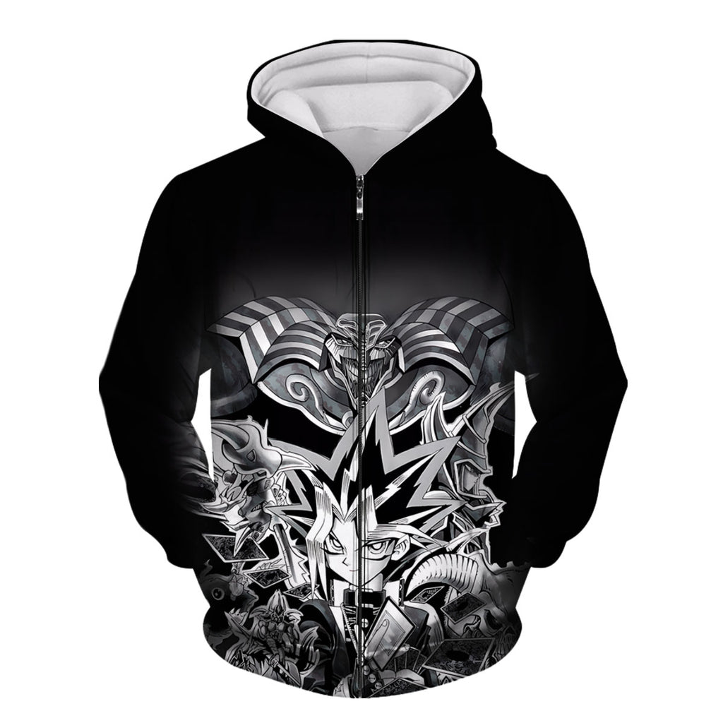 Yugioh Yugi Mutou Surrounded By Black White Monsters Yugioh Anime Apparel