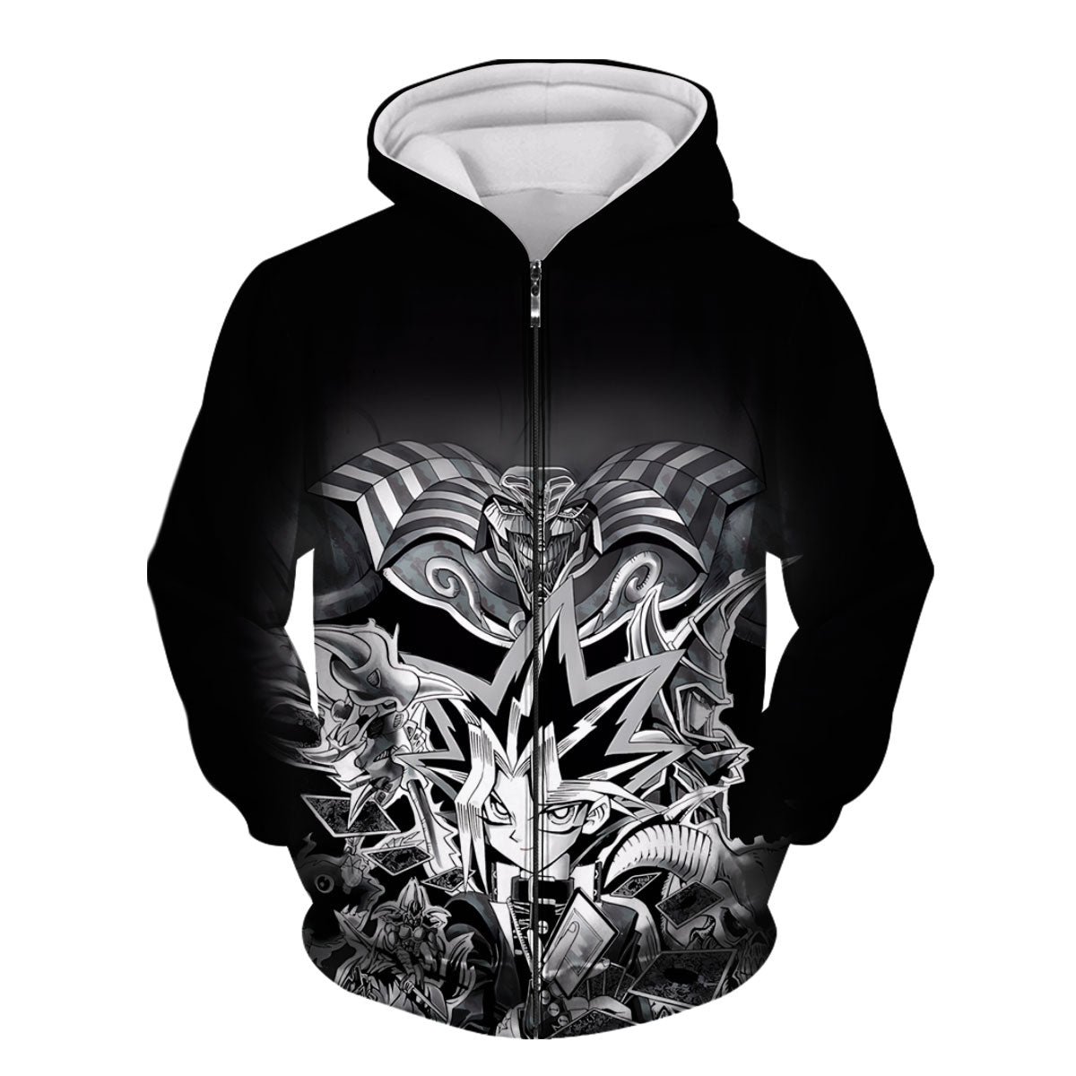 Yugioh Yugi Mutou Surrounded By Black White Monsters Yugioh Anime Apparel