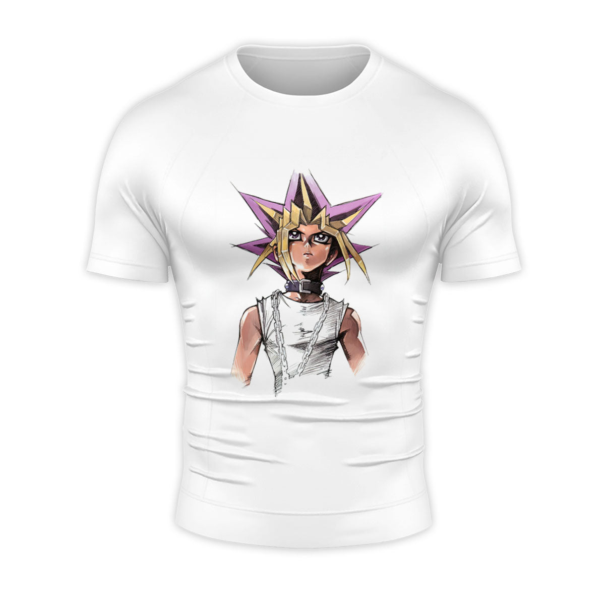 Yugioh Yugi Mutou White Portrait Illustration Anime Apparel
