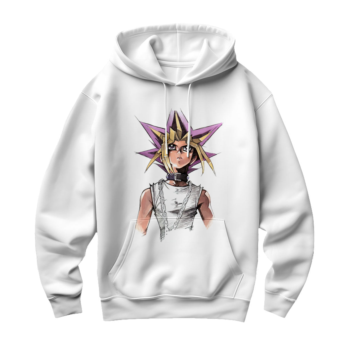 Yugioh Yugi Mutou White Portrait Illustration Anime Apparel
