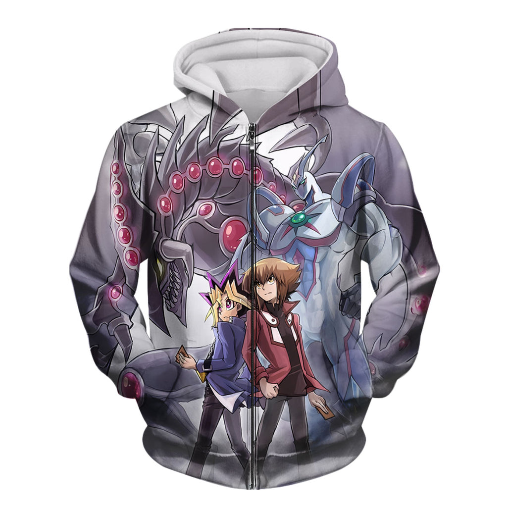 Yugioh Yugi Mutou Yusei Fudo Standing With Darkness Monster Anime Apparel