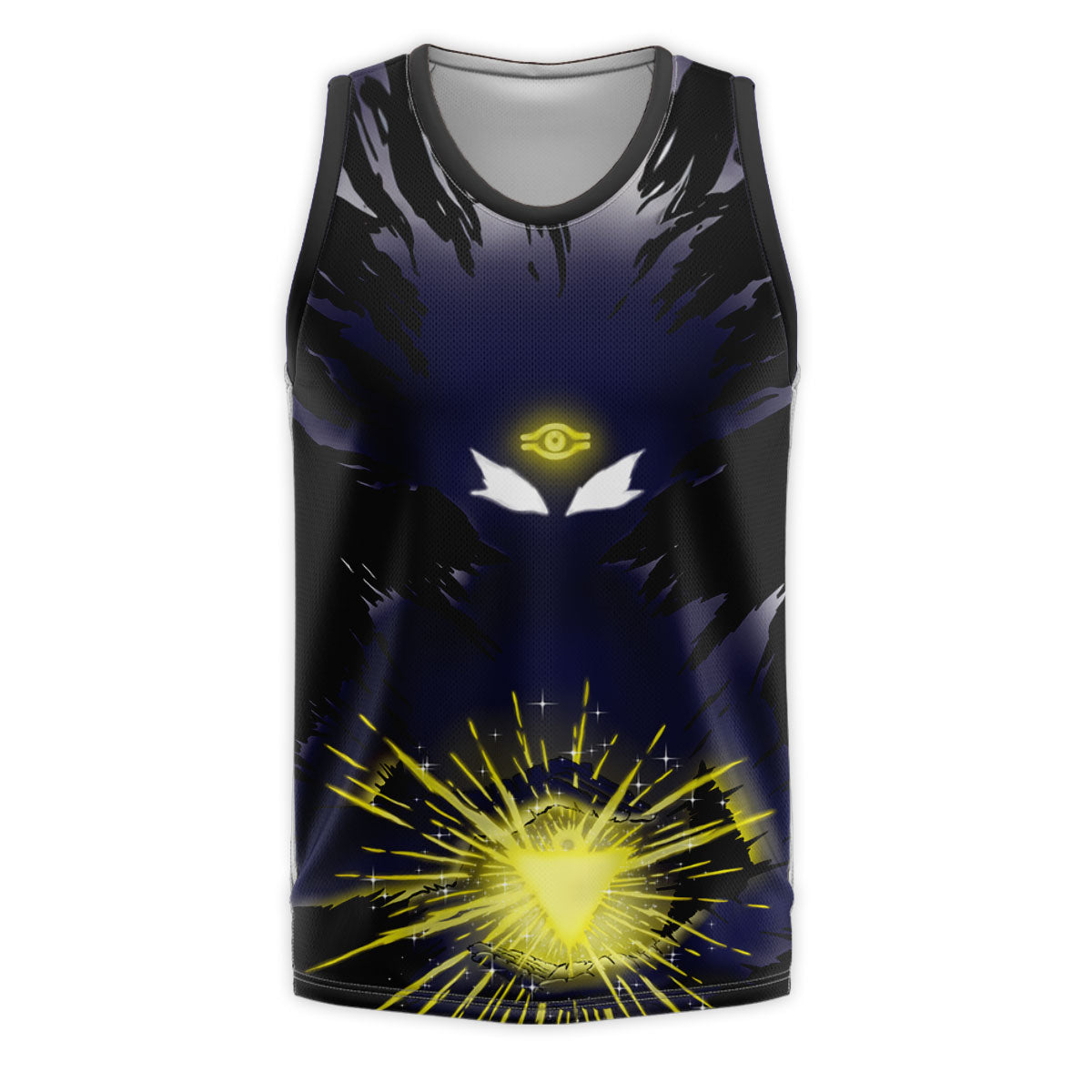 Yugioh Yugi Silhouette With Dark Yellow Magical Burst Anime Apparel