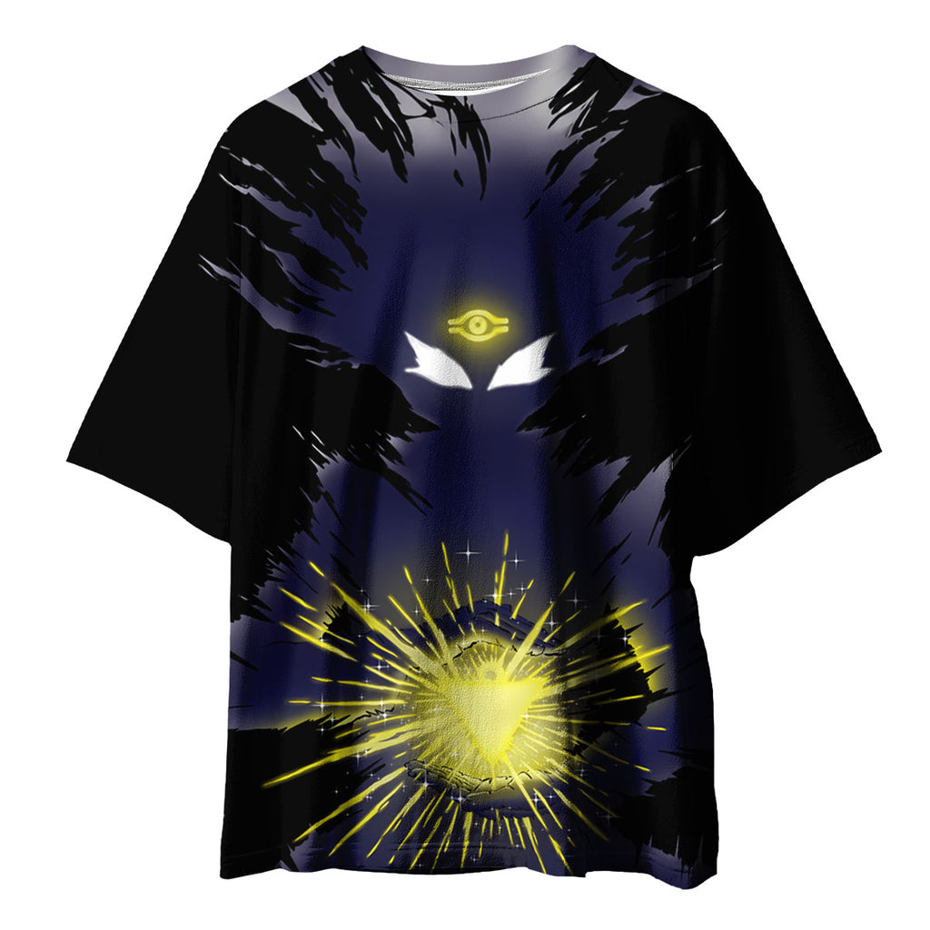 Yugioh Yugi Silhouette With Dark Yellow Magical Burst Anime Apparel