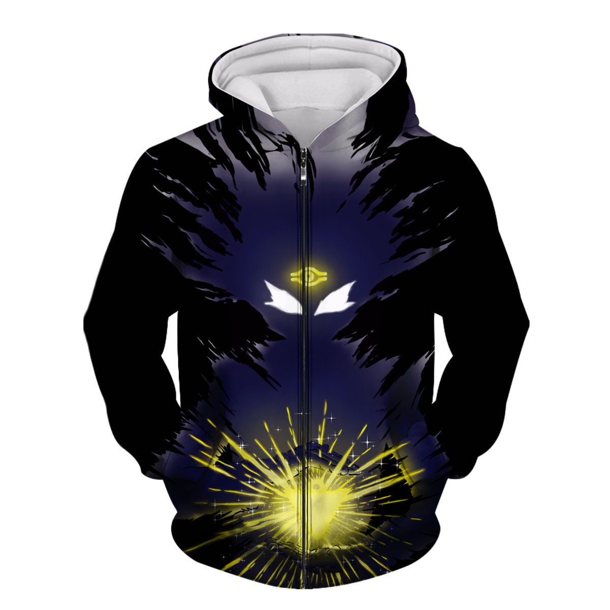 Yugioh Yugi Silhouette With Dark Yellow Magical Burst Anime Apparel