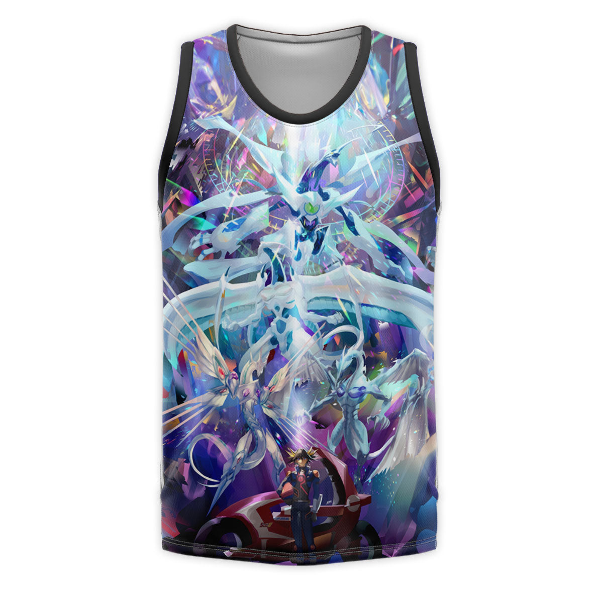 Yugioh Yusei Fudo And Colored Dragon In Battle Anime Apparel