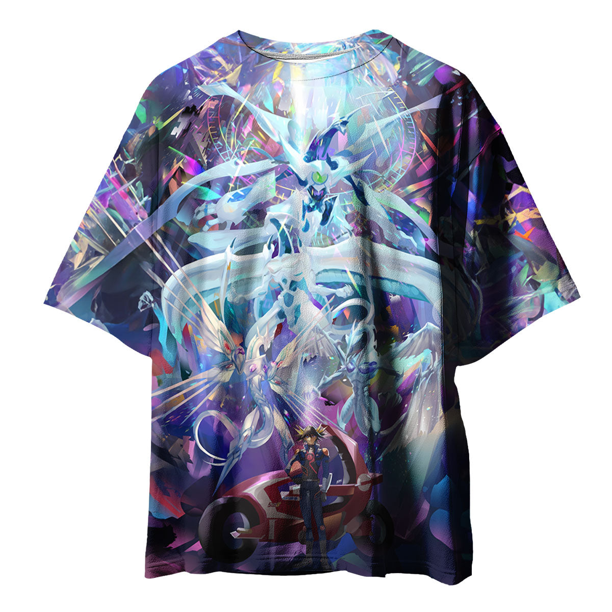 Yugioh Yusei Fudo And Colored Dragon In Battle Anime Apparel