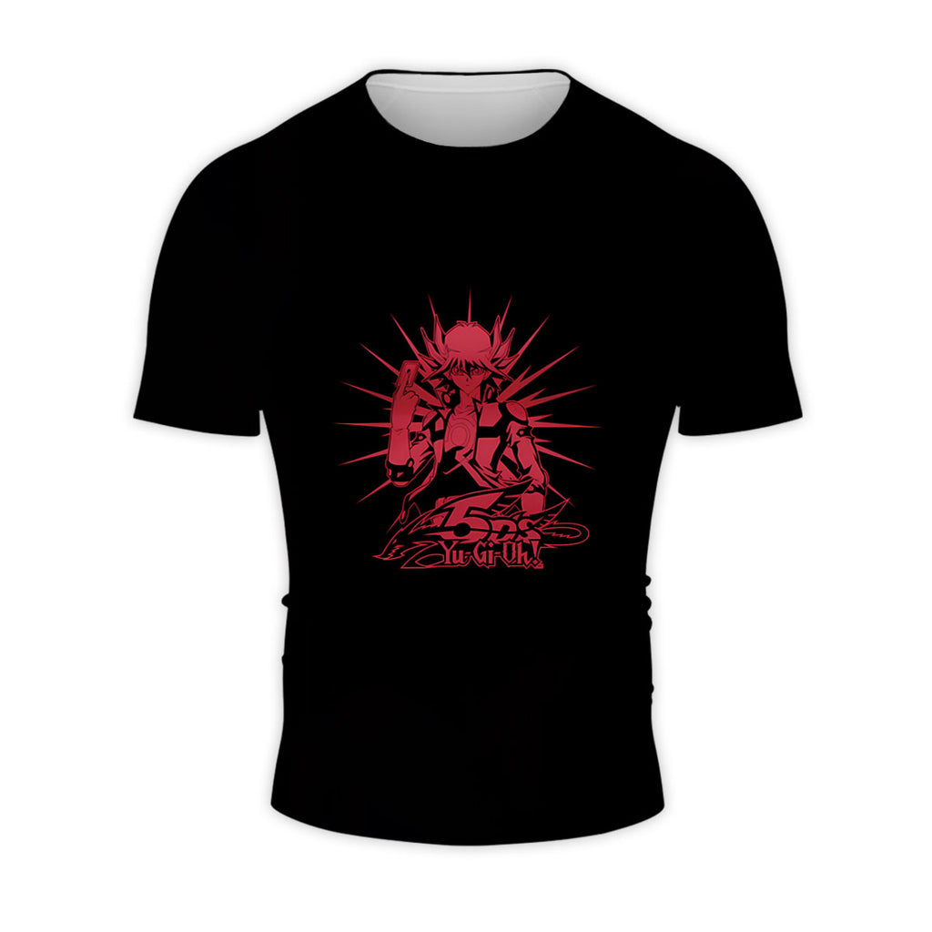 Yugioh Yusei Fudo Holding Red Card In Battle Anime Apparel