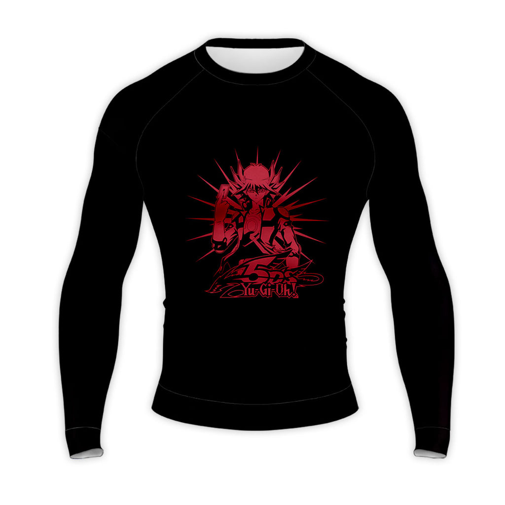 Yugioh Yusei Fudo Holding Red Card In Battle Anime Apparel
