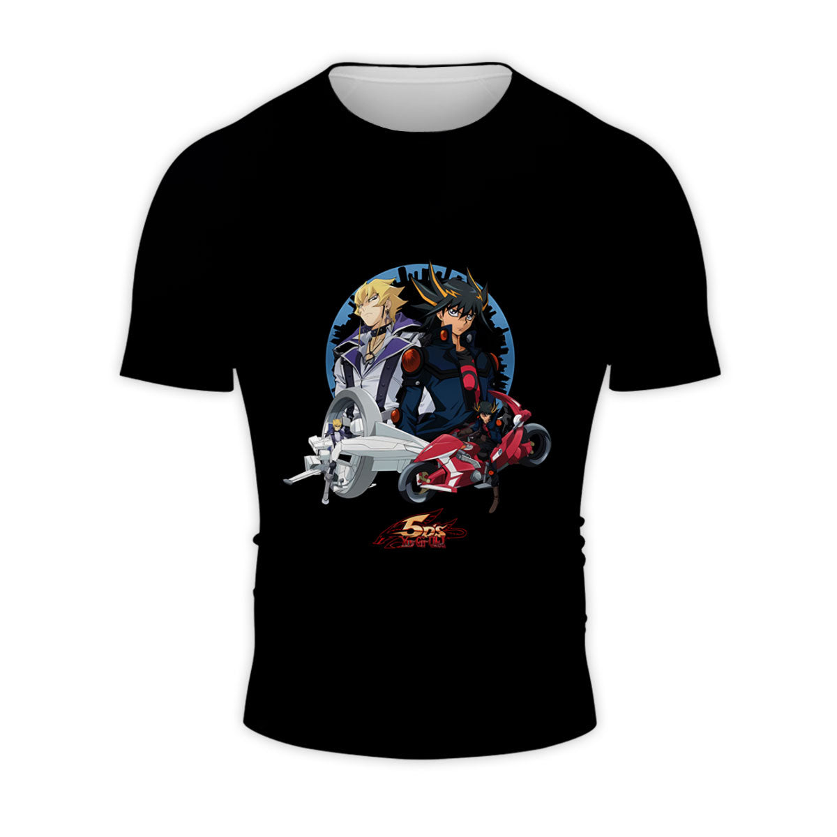 Yugioh Yusei Fudo Jack Standing Beside Black Duel Runner Anime Apparel