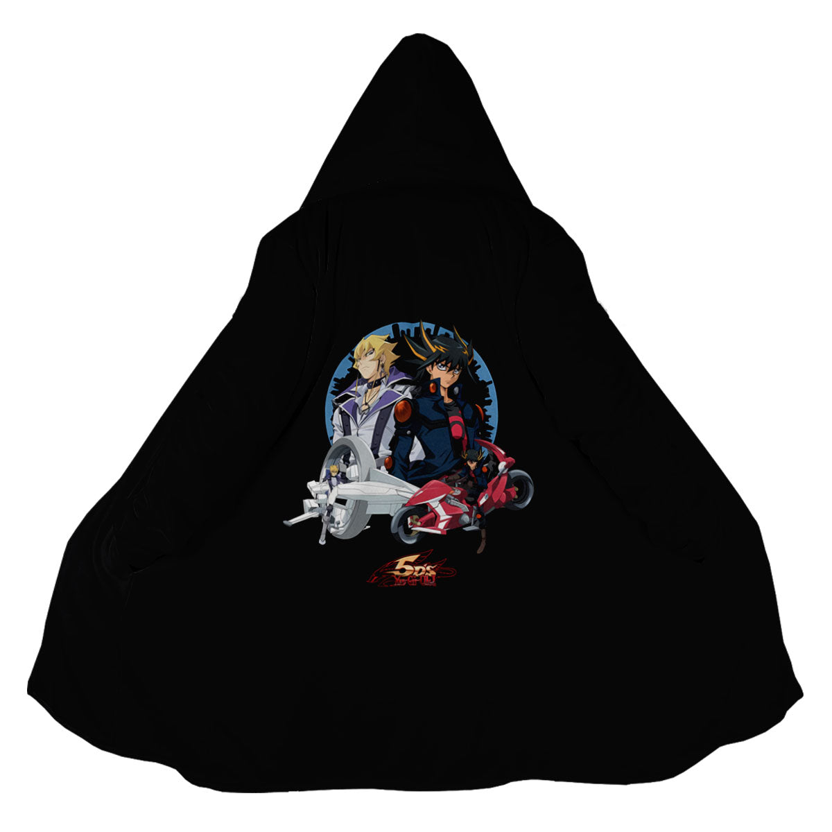 Yugioh Yusei Fudo Jack Standing Beside Black Duel Runner Anime Apparel