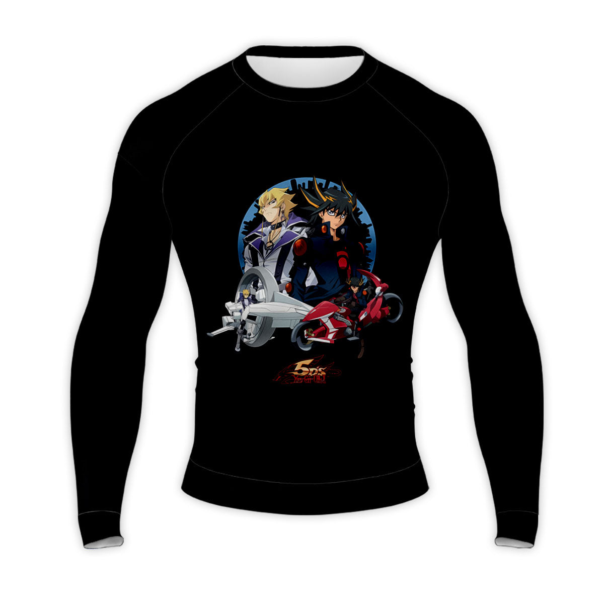Yugioh Yusei Fudo Jack Standing Beside Black Duel Runner Anime Apparel